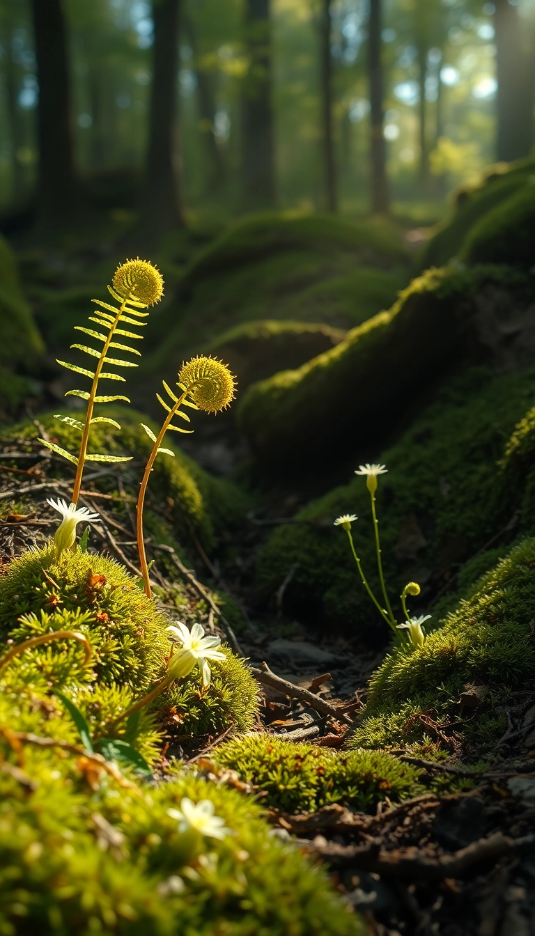 Free AI Spring Forest Floor iPhone Professional Background